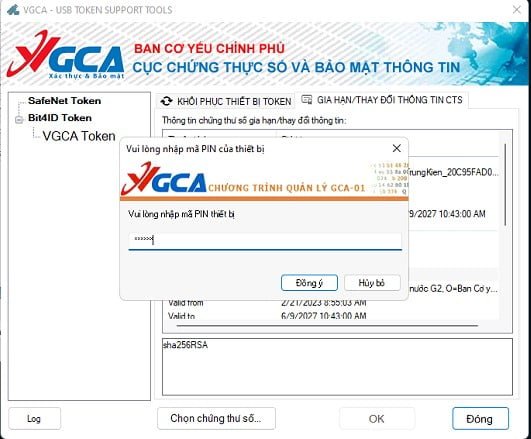 Lỗi ký số không thành công VGCA