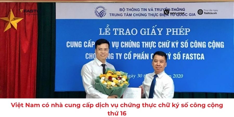 Việt Nam có nhà cung cấp dịch vụ chứng thực chữ ký số công cộng thứ 16