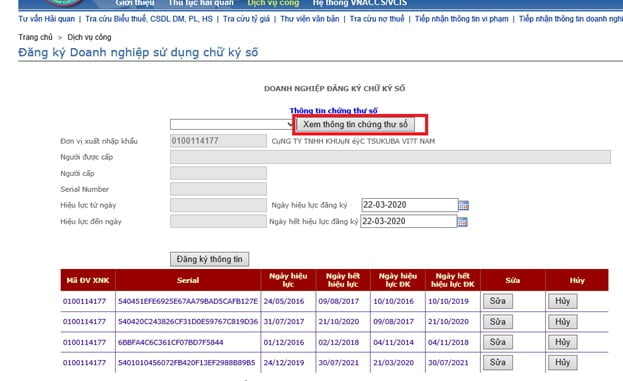 Đăng ký Doanh nghiệp sử dụng Chữ ký số