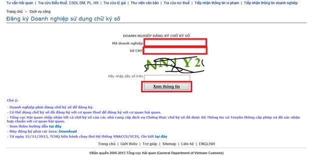 Đăng ký Doanh nghiệp sử dụng Chữ ký số