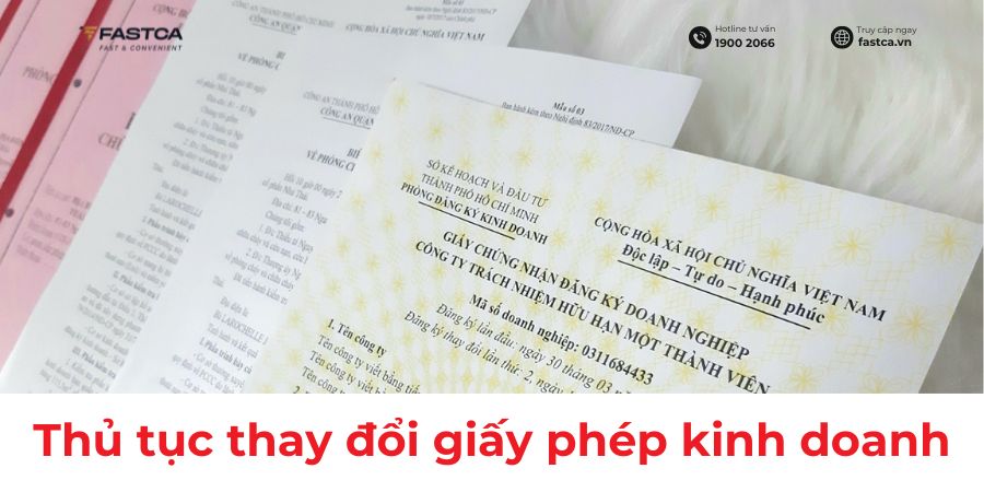 Hướng dẫn thủ tục thay đổi giấy phép kinh doanh