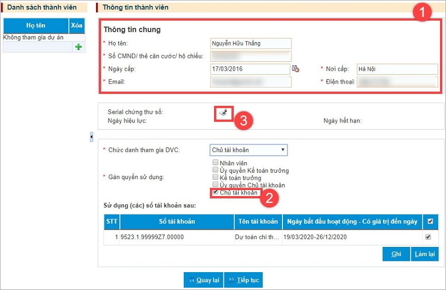 đăng ký sử dụng chữ ký số trên cổng DVC kho bạc nhà nước - bước 3.1