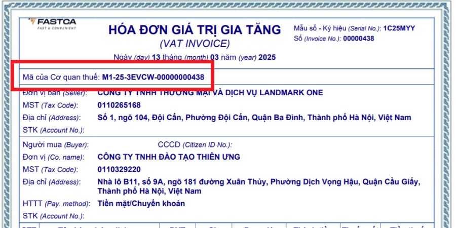 Hóa đơn điện tử có mã của cơ quan thuế là gì?