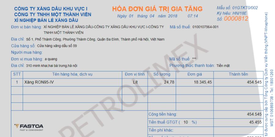 Hóa đơn điện tử bán xăng dầu có cần ký số không?