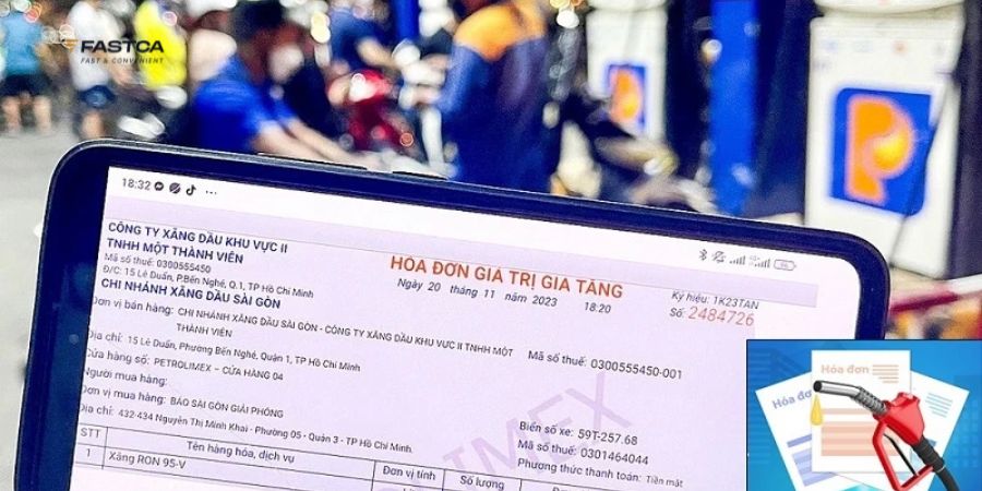 Nội dung trên hóa đơn điện tử dịch vụ cung cấp xăng dầu