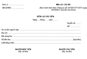 biên lai BHYT