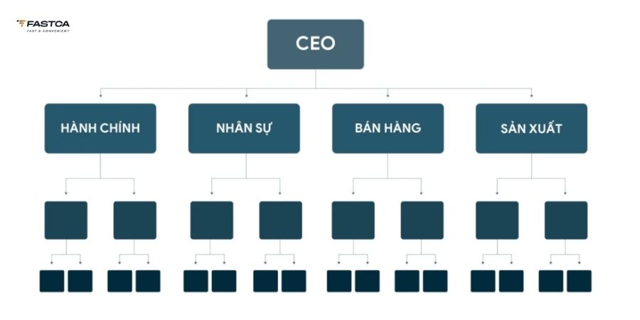 Mô hình cơ cấu tổ chức theo chức năng