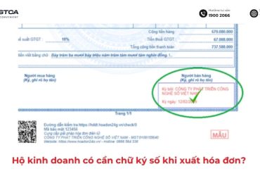 Hộ kinh doanh có cần chữ ký số khi xuất hóa đơn?