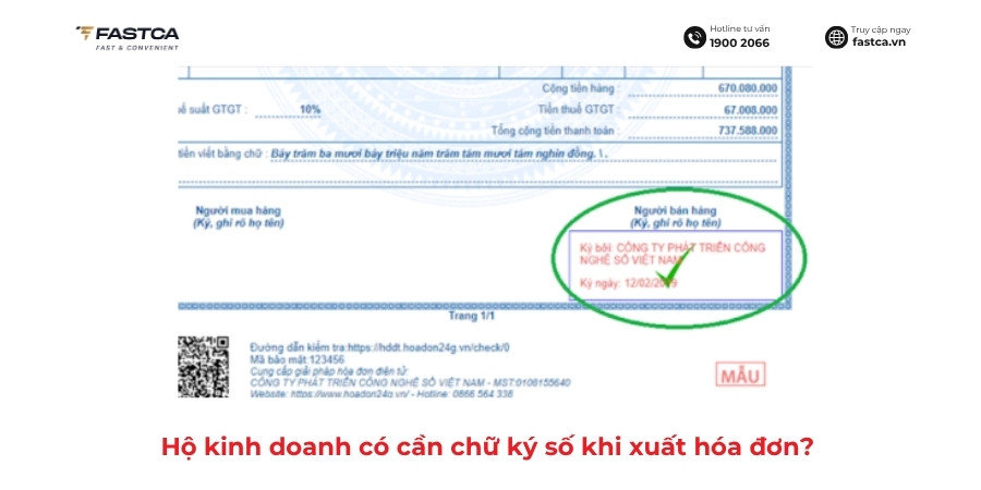 Hộ kinh doanh có cần chữ ký số khi xuất hóa đơn?