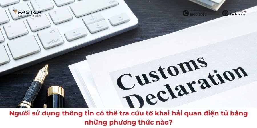 Người sử dụng thông tin có thể tra cứu tờ khai hải quan điện tử bằng những phương thức nào?