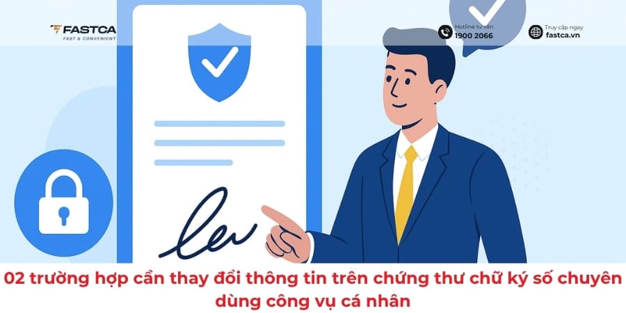 02 trường hợp cần thay đổi thông tin trên chứng thư chữ ký số chuyên dùng công vụ cá nhân