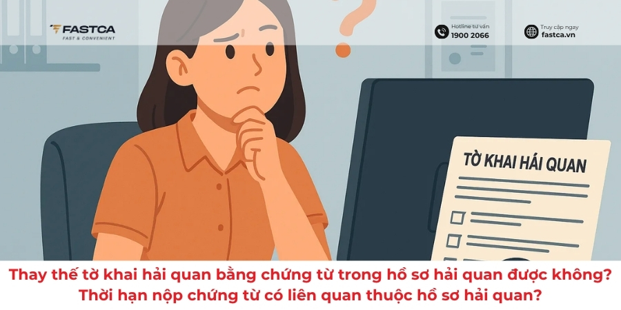 Thay thế tờ khai hải quan bằng chứng từ trong hồ sơ hải quan được không? Thời hạn nộp chứng từ có liên quan thuộc hồ sơ hải quan?