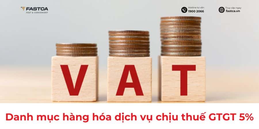danh mục hàng hóa, dịch vụ chịu thuế GTGT 5%