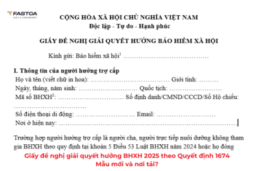 Giấy đề nghị giải quyết hưởng BHXH 2025 theo Quyết định 1674: Mẫu mới và nơi tải?
