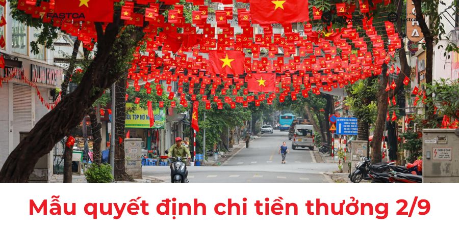 mẫu quyết định chi tiền thưởng 2/9