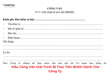 công văn giải trình bị treo tiền bhxh