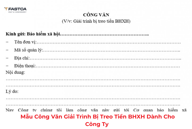 công văn giải trình bị treo tiền bhxh