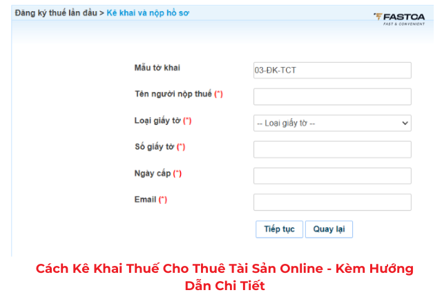 kê khai thuế cho thuê tài sản