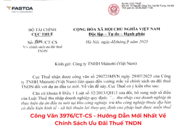 ưu đãi thuế TNDN