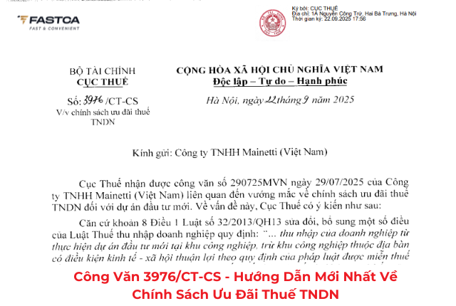 ưu đãi thuế TNDN