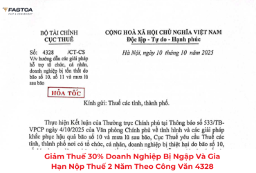 giảm thuế 30% doanh nghiệp bị ngập
