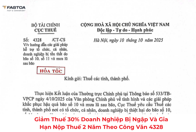 giảm thuế 30% doanh nghiệp bị ngập