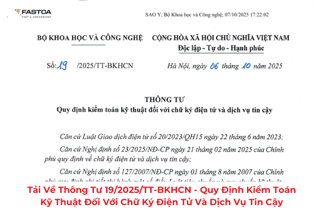 Thông tư 19/2025/TT-BKHCN