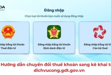 chuyển đổi thuế khoán sang kê khai
