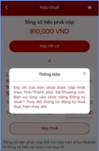 sửa lỗi thường gặp trên eTax Mobile 