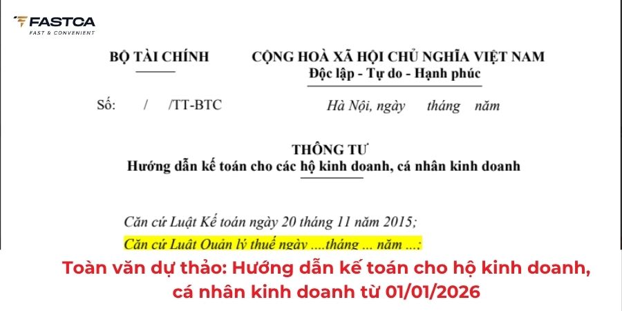 Hướng dẫn chế độ kế toán cho hộ kinh doanh
