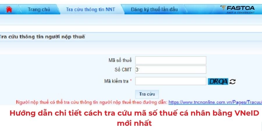 Tra cứu mã số thuế cá nhân