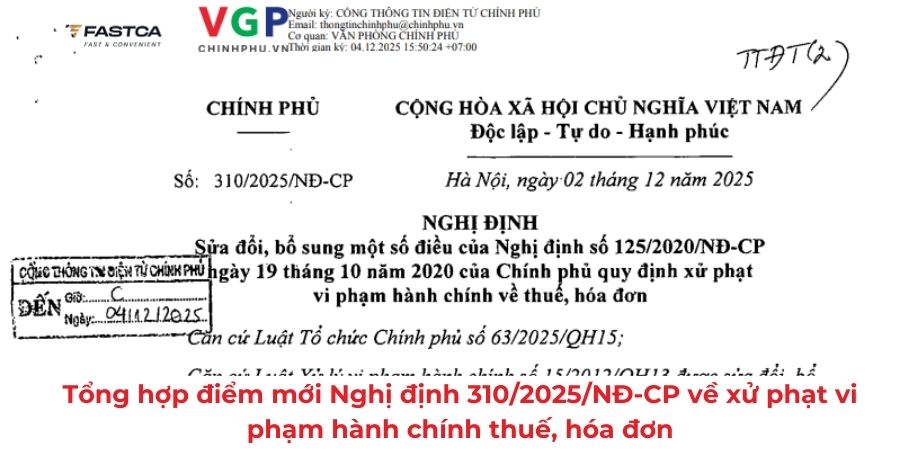 Xử phạt vi phạm hành chính thuế, hóa đơn