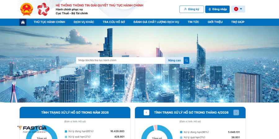 cá nhân nộp tờ khai quyết toán thuế tncn trên dịch vụ công - bước 1