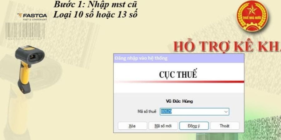 cách lập tờ khai 01/cnkd trên htkk - bước 1