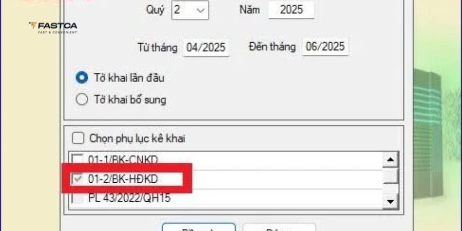 cách lập tờ khai 01/cnkd trên htkk - bước 5