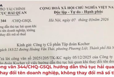 Công văn 344/CHQ-GSQL