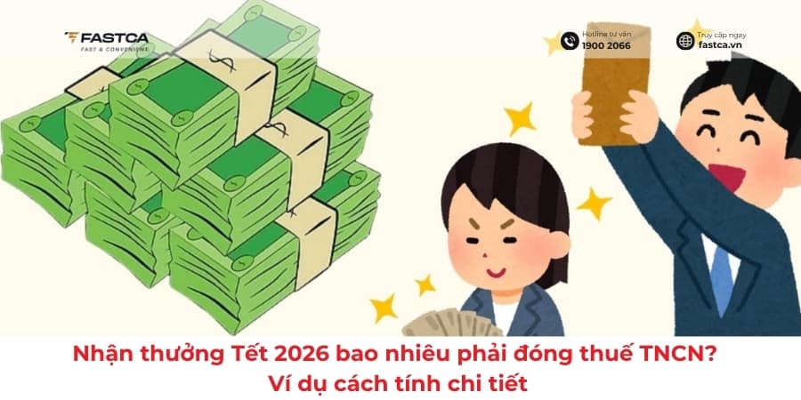 Nhận thưởng Tết bao nhiêu phải đóng thuế TNCN? Ví dụ cách tính chi tiết