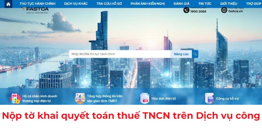 nộp tờ khai quyết toán thuế tncn trên dịch vụ công