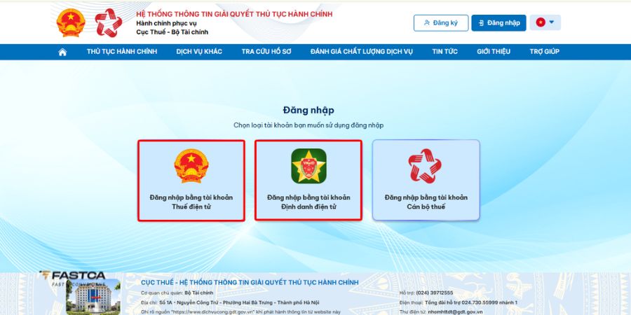 tổ chức nộp tờ khai quyết toán thuế tncn trên dịch vụ công - bước 2