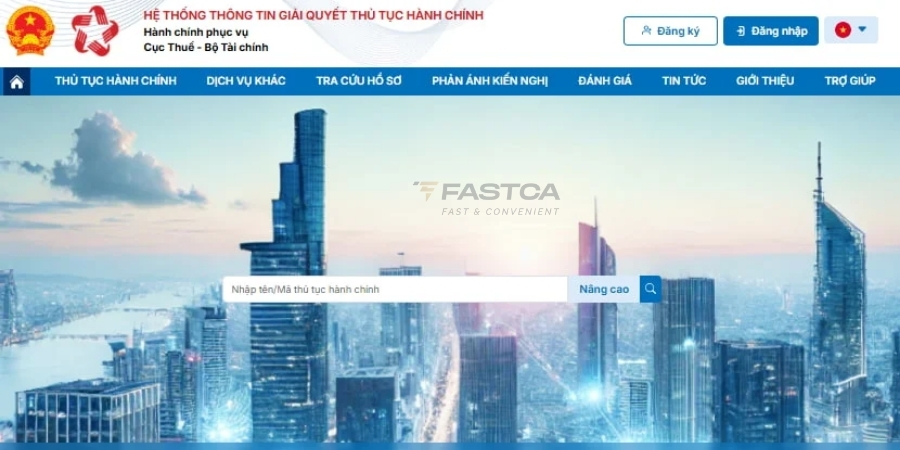 cách đăng ký người phụ thuộc đã có mã số thuế trên Dịch vụ công - bước 1