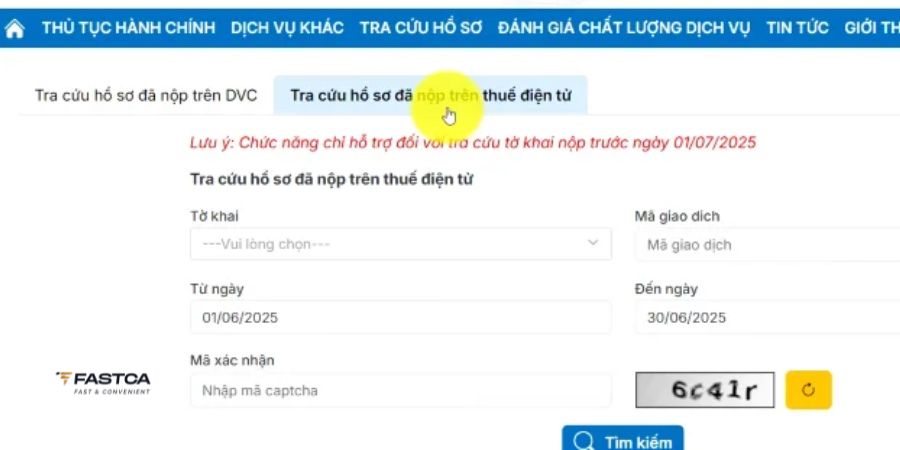 cách nộp bổ sung thuyết minh báo cáo tài chính trên dịch vụ công - bước 2