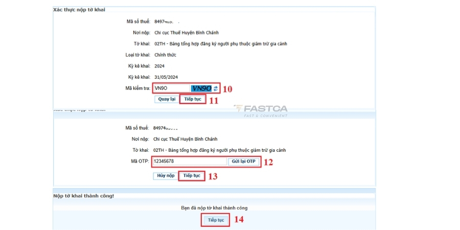 Hoàn thành việc nộp hồ sơ hủy người phụ thuộc trên thuế điện tử