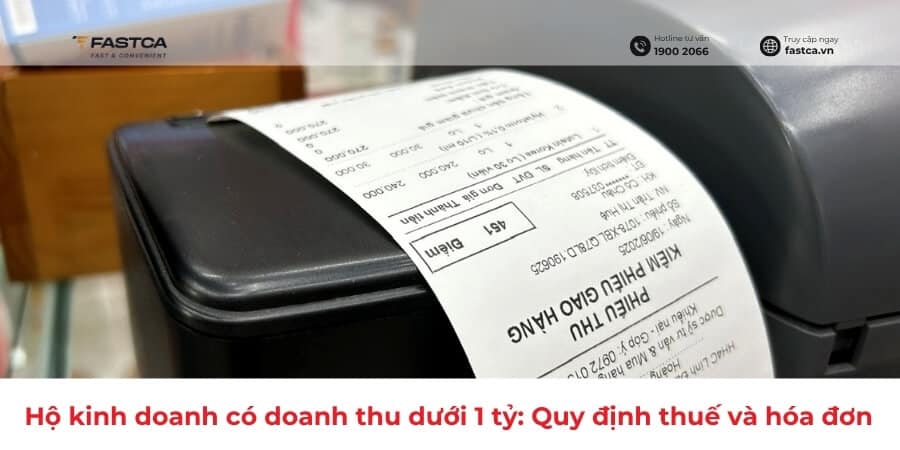 hộ kinh doanh có doanh thu dưới 1 tỷ