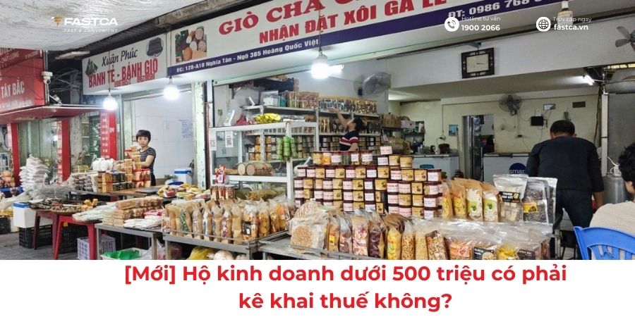 hộ kinh doanh dưới 500 triệu có phải kê khai thuế không