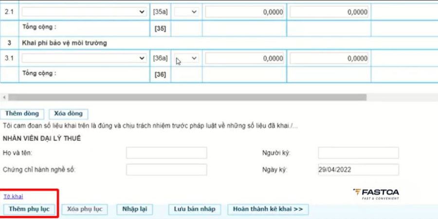 Kê khai thuế hộ kinh doanh quý I.2026 Qua cổng thông tin Thuế điện tử - Bước 6