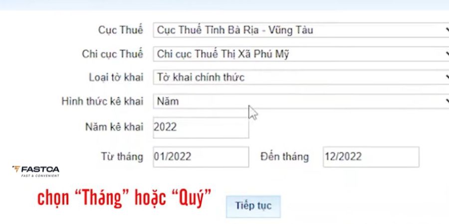 Kê khai thuế hộ kinh doanh quý I.2026 Qua Dịch vụ công về Thuế - Bước 4