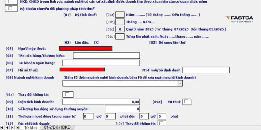 kê khai thuế hộ kinh doanh trên htkk - bước 4