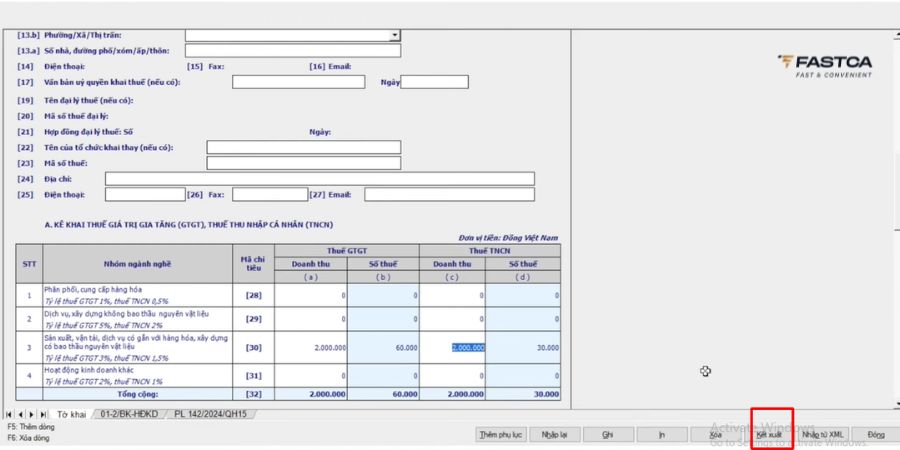 kê khai thuế hộ kinh doanh trên htkk - bước 6