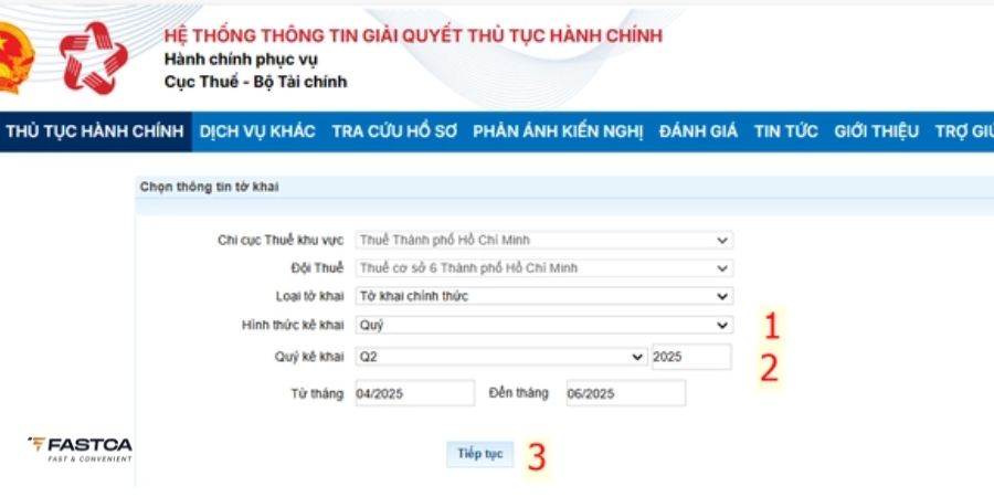 khai thuế hộ kinh doanh trên dịch vụ công - bước 4
