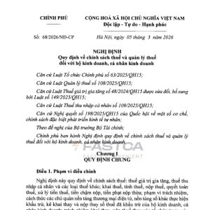Nghị định 68/2026